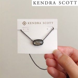 Elisa Gunmetal Black Pendant Mirror Rock